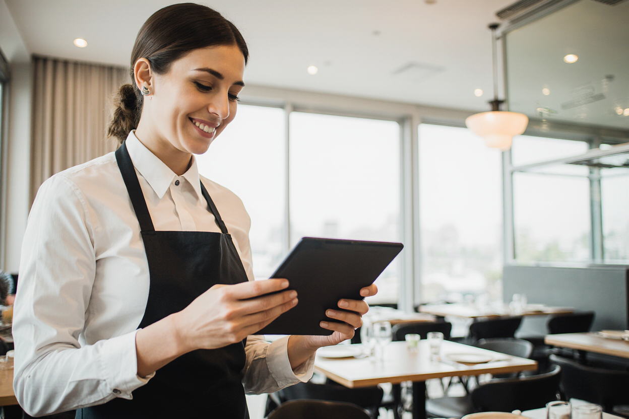 Staff using AI technology